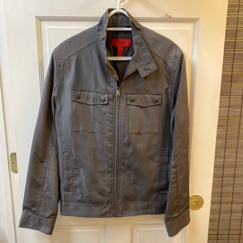 Alfani Gray Slim Fit Polyester Jacket